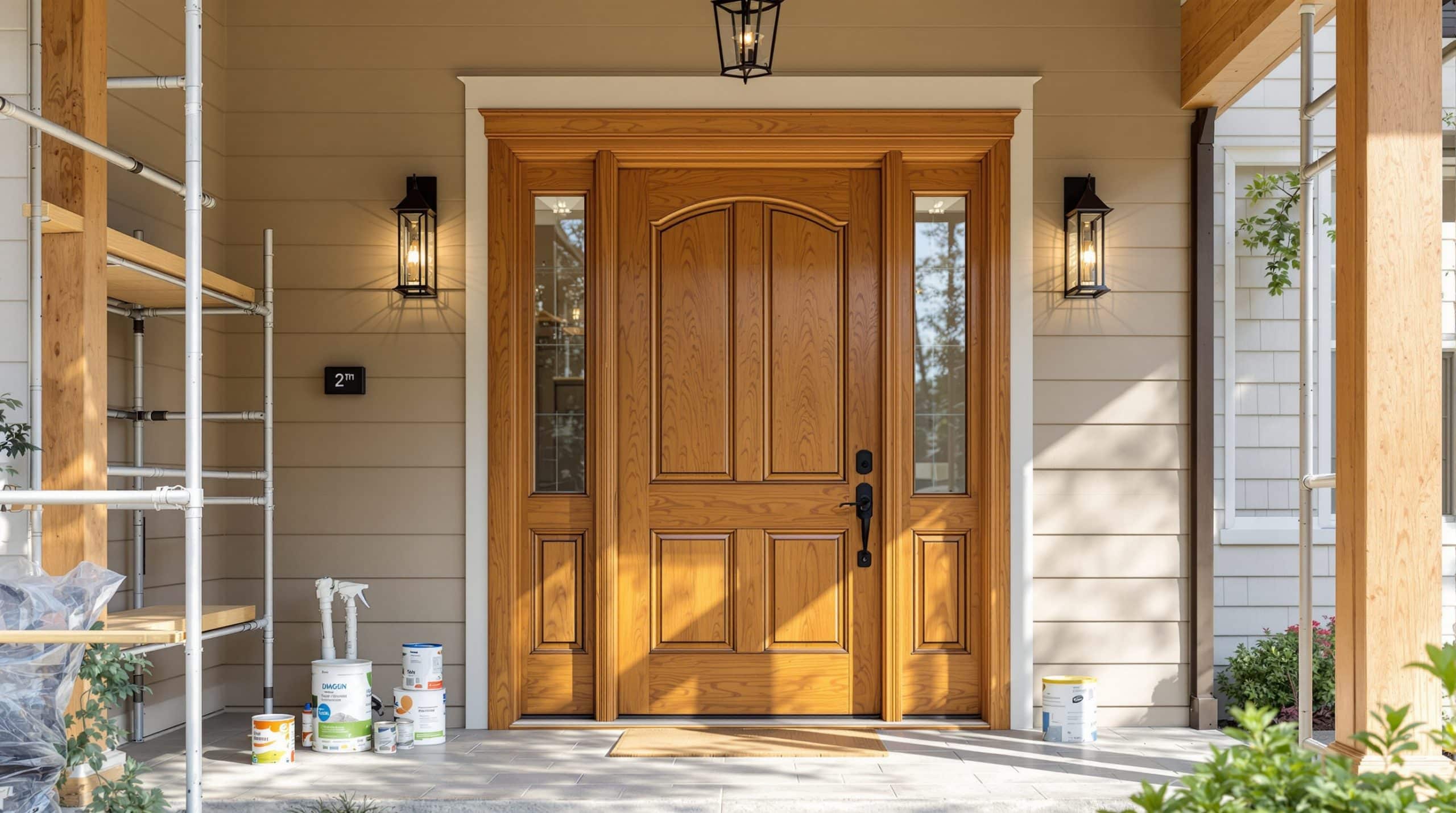 Porte d'entrée en bois massif prix : découvrez nos modèles et options