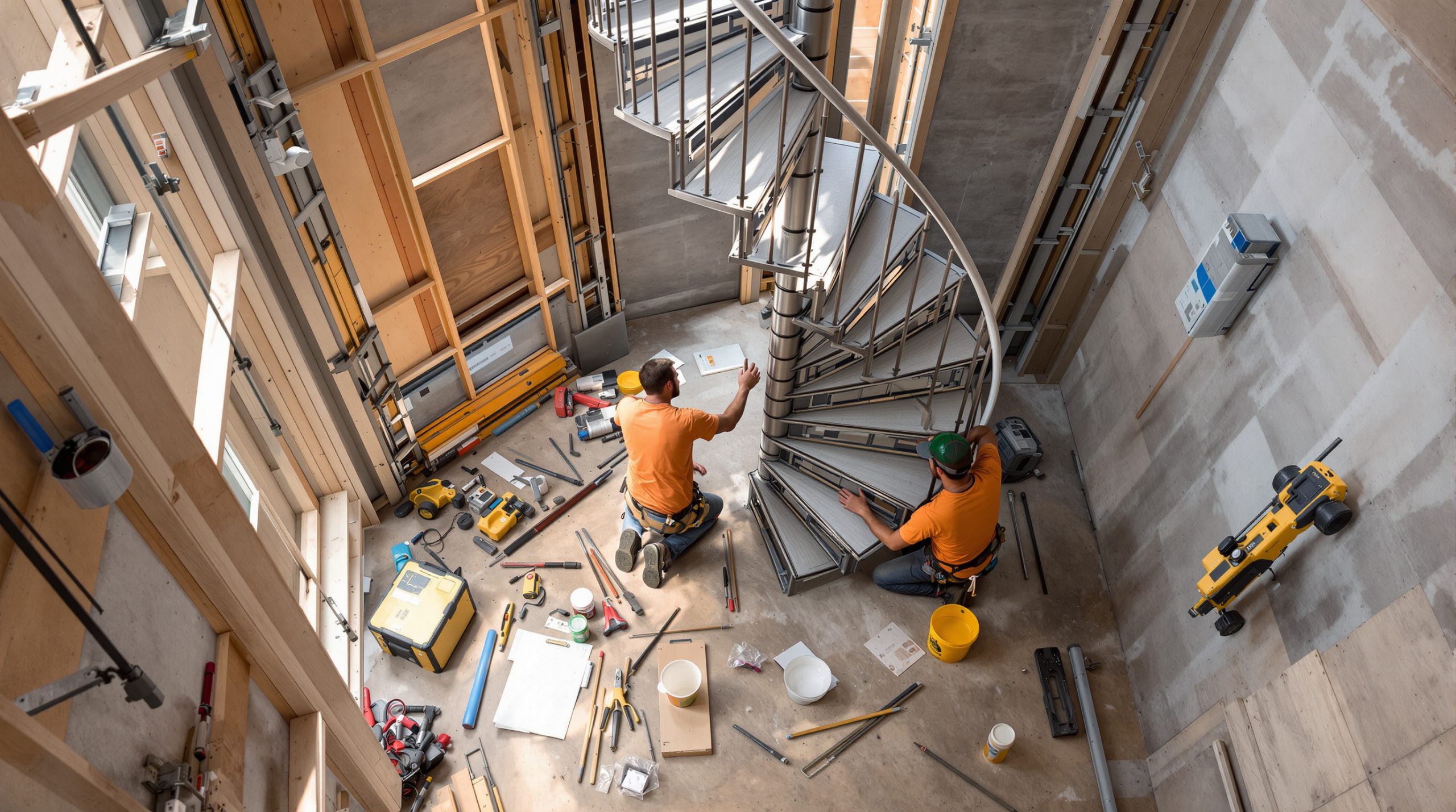 Coût escalier hélicoïdal métal : tarifs, options et conseils pratiques