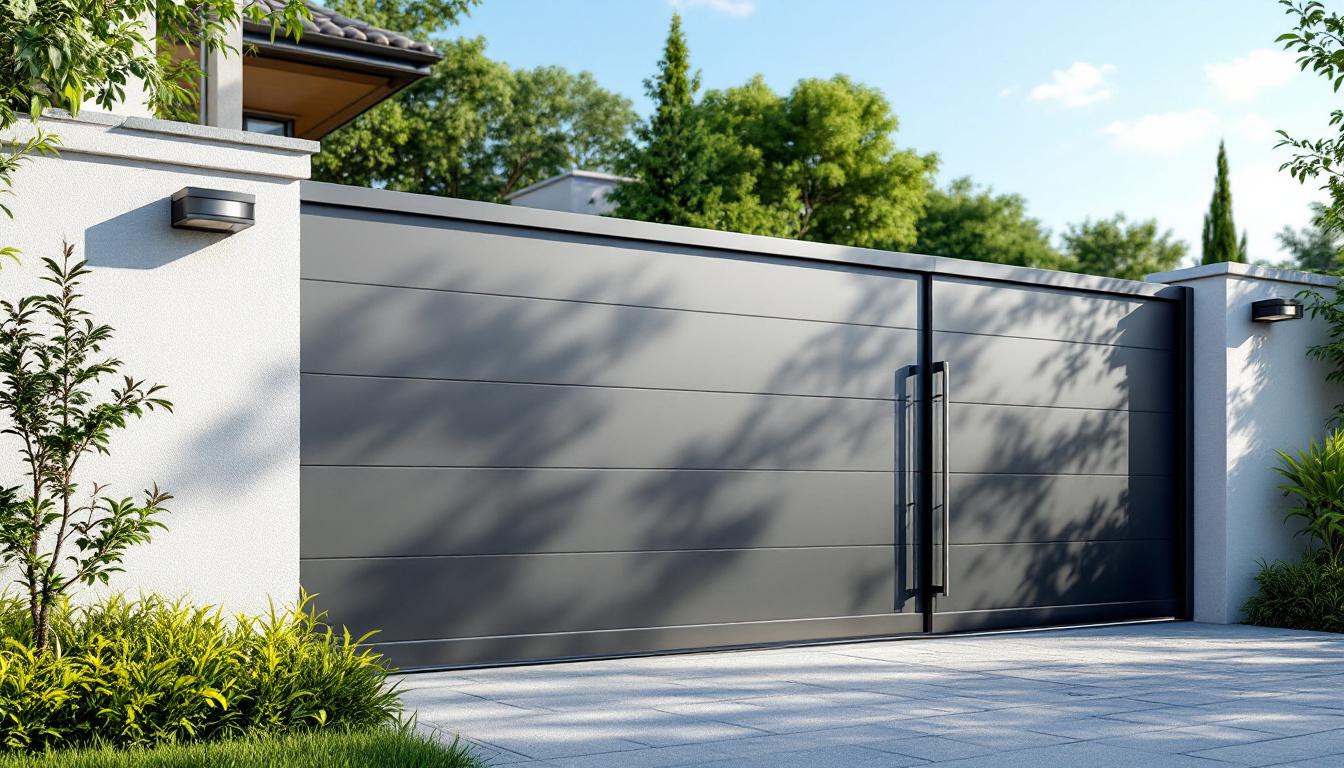 Portail électrique coulissant : design moderne et sécurité renforcée