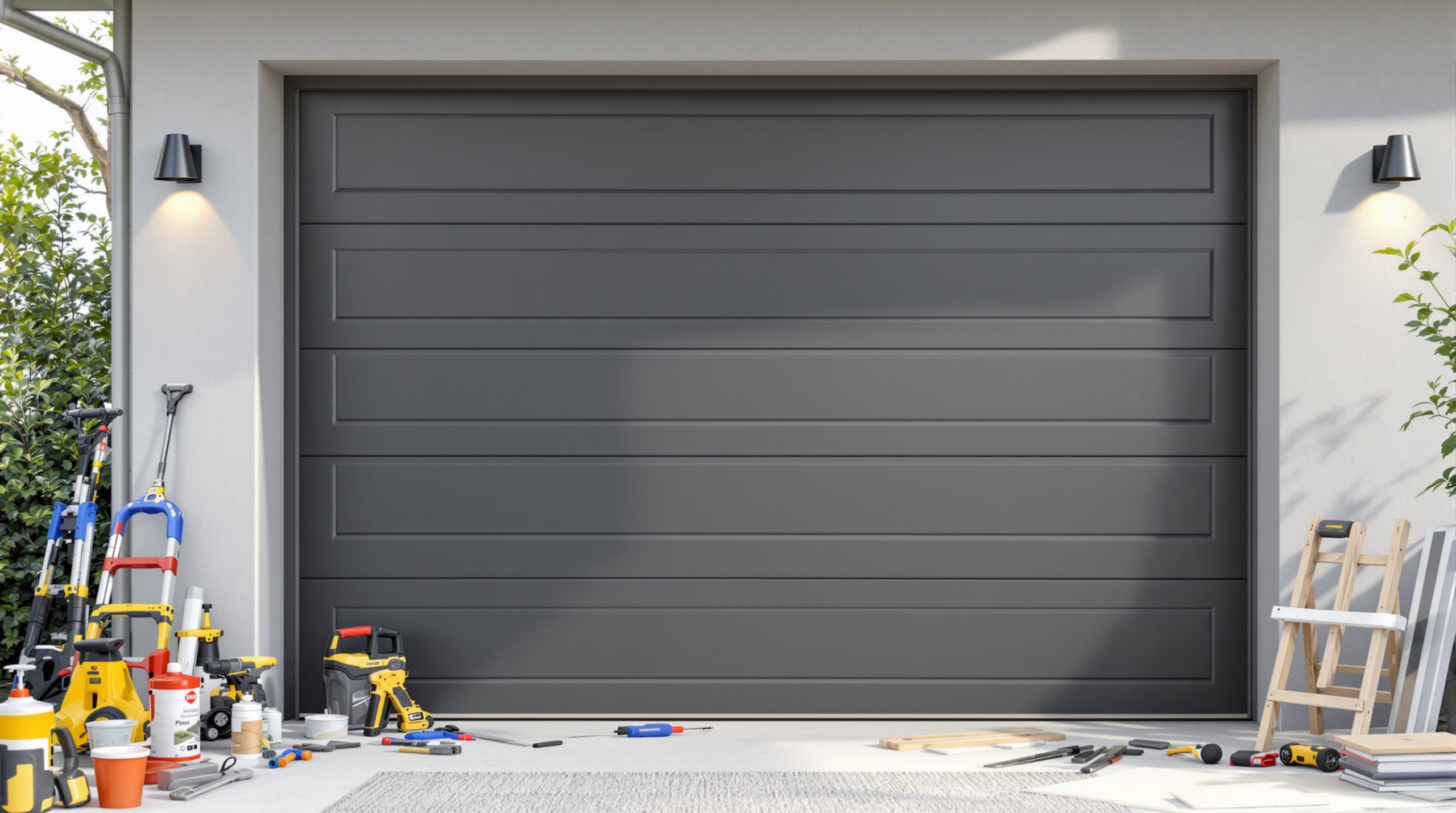 Tarif pose porte de garage basculante en PVC : comparez les offres