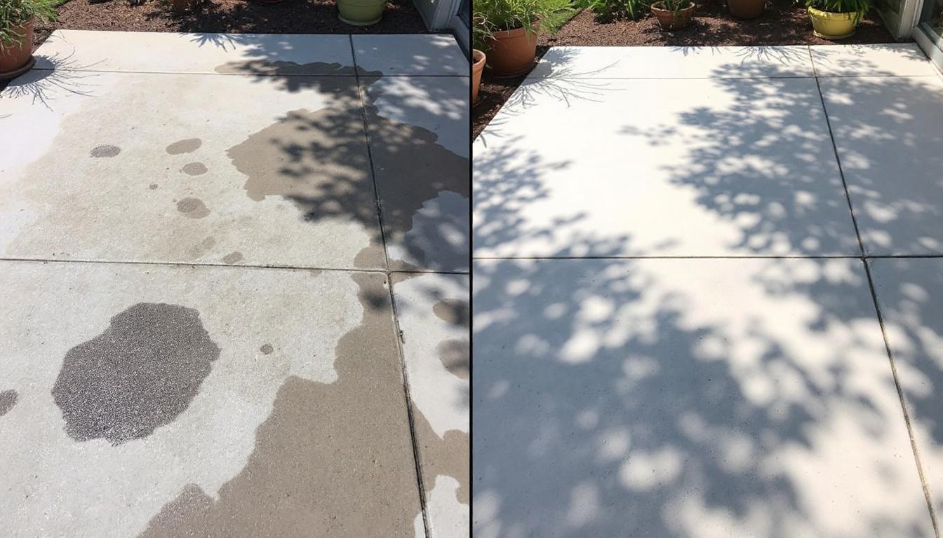 Enlever tache sur béton : solutions efficaces et naturelles