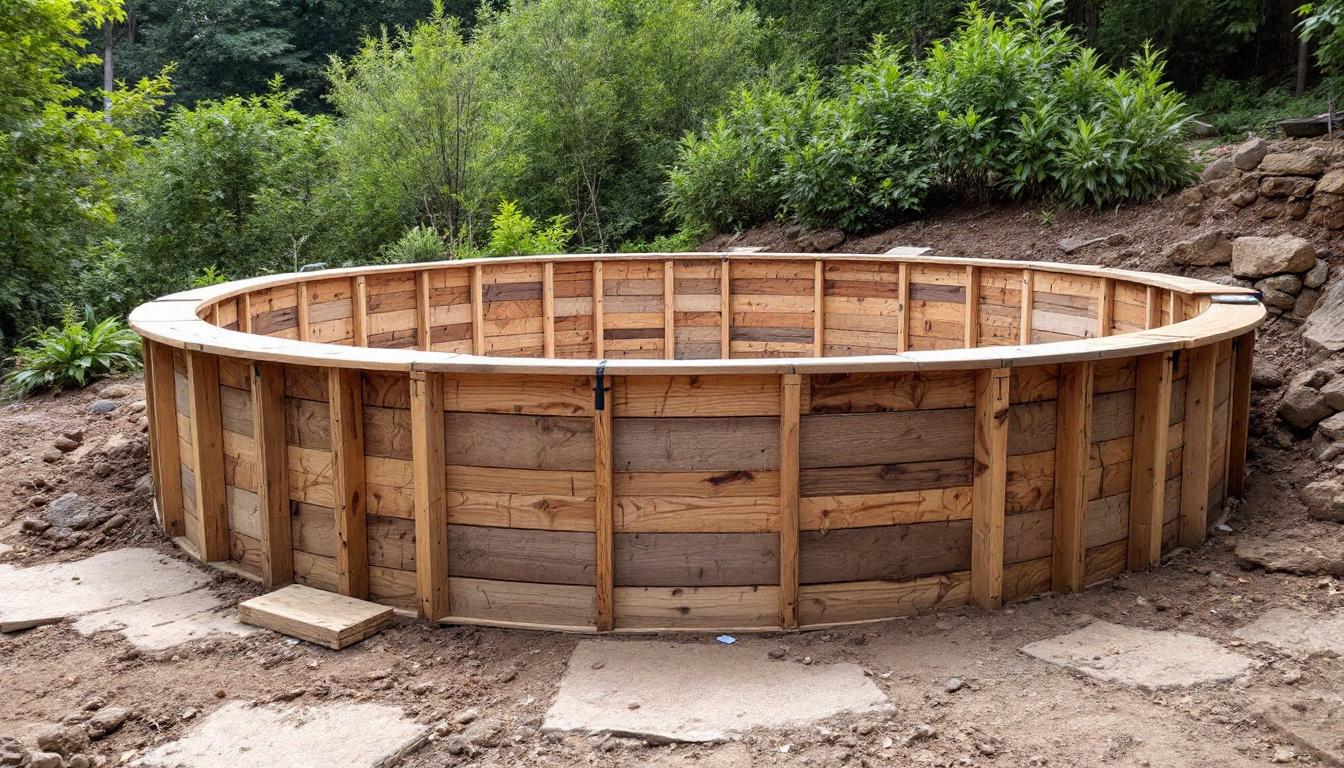 Prix piscine bois semi-enterrée avec pose : comparez et choisissez