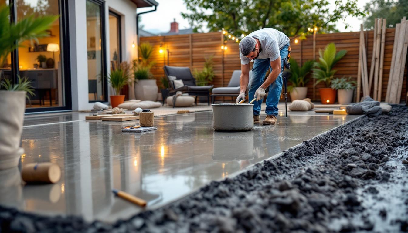 Terrasse béton prix : découvrez les tarifs et astuces pour votre projet