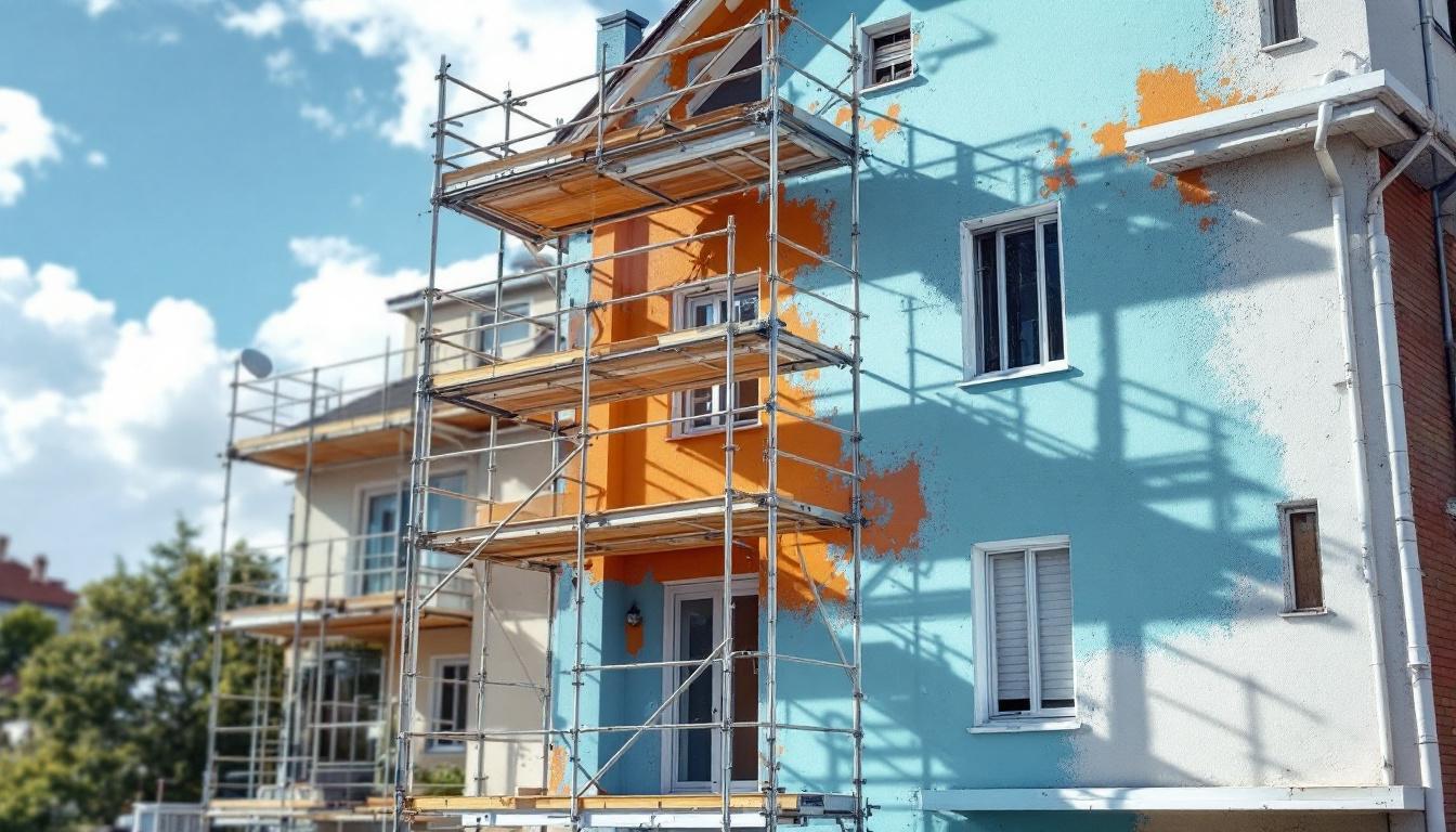 Prix peinture façade m² avec échafaudage : comparez les coûts et astuces