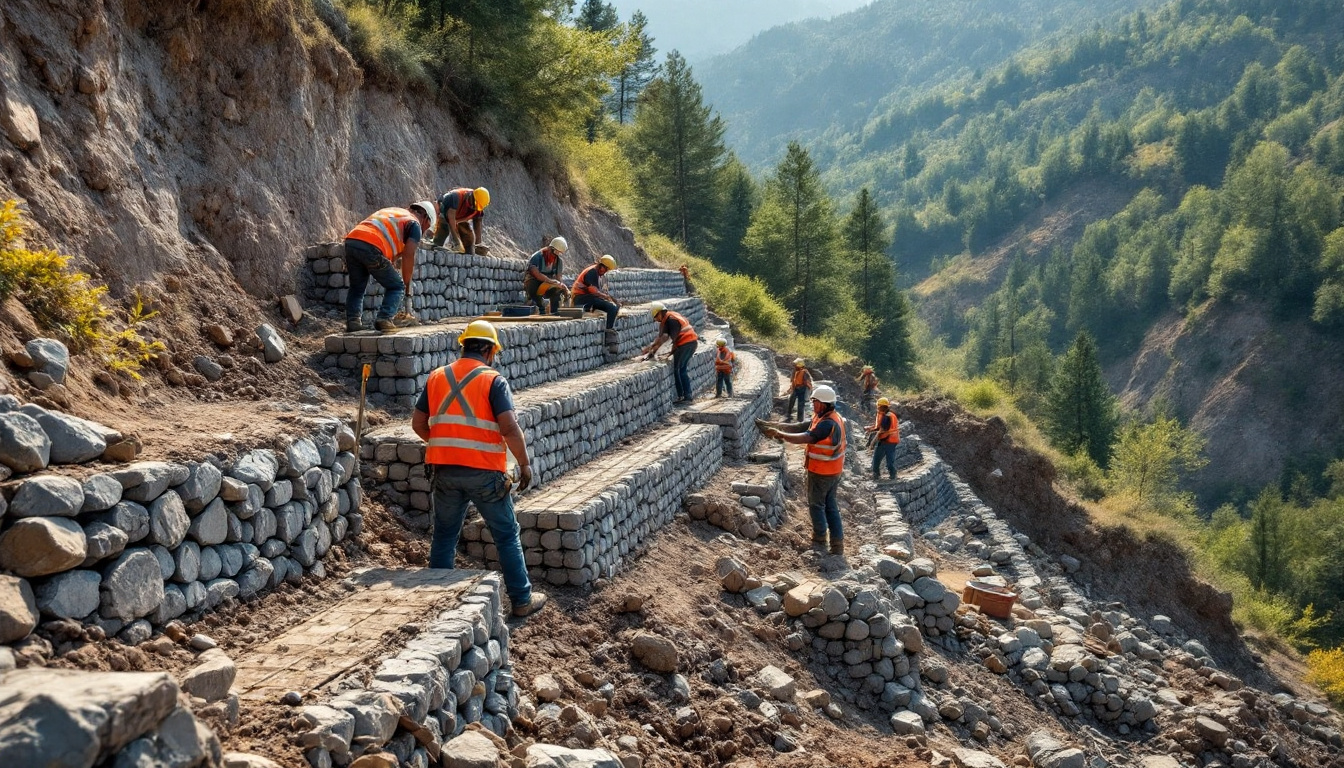 Pose de gabion sur terrain en pente : guide et conseils pratiques