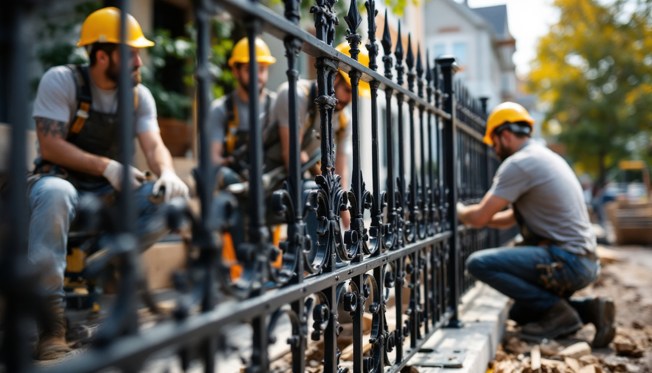 Tarif installation clôtures en fer forgé : guide des prix et options