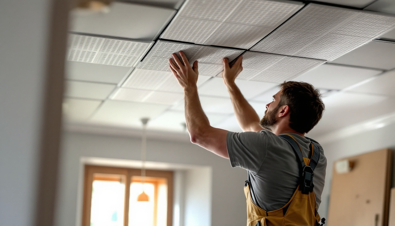 Prix pose faux plafond dalle au m2 : comparez les matériaux et tarifs